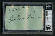 Oscar Hammerstein d1960 signed autograph 2.5x3.5 cut Lyricist-Dramatist BAS Slab picture