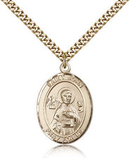 Saint John The Apostle Medal For Men - Gold Filled Necklace On 24 Chain - 30... picture