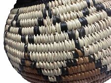 Zulu Ukhamba Hand Woven Traditional Basket South African Folk Art 6” picture