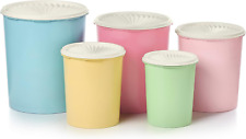 Heritage Collection 10 Piece Nested Canister Set in Vintage Colors - Dishwasher  picture