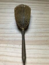 Antique Victorian CW Arrow Gold Tone Brass Handheld Hair Brush 10