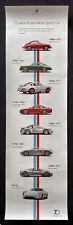 2017 PORSCHE 70 Years Fascination Timeline Showroom Poster 356 911 Carrera 959 picture