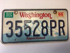 1995 WASHINGTON APPORTIONED COMERCIAL LICENSE PLATE 