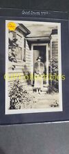 IHC VINTAGE PHOTOGRAPH Spencer Lionel Adams WOMAN IN HAT AT FRONT DOOR picture