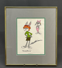 Mel Blanc Signed & Framed HONEY BUNNY Looney Tunes Print c. 1960’s ~ 17