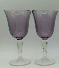 Cristal D'Arques-Durand Casual Settings Amethyst  Wine Glasses  7 5/8