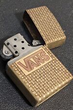 Vans Off The Wall All Brass Zippo Lightly Used. 2 Side Engraved One Of A Kind  picture