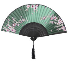 Antique Chinese Style Printed Flower Fan Folding Fan 21cm Length picture