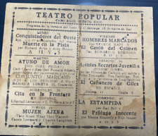 Puerto Rico, 1947, Cabo Rojo, Tarjeta Tandas Peliculas-Matinee TEATRO POPULAR picture