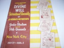 1958 Yankee Stadium Divine Will International Assembly Watchtower  112 pages picture