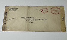 1944 John B Stetson Hats Mail Envelope Cover Rio De Janeiro Brazil Censorship picture