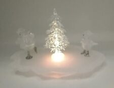 New Avon Christmas Gift Collection Holiday Skating Pond 2002 Snowmen Light Up picture