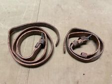 ORIGINAL WWII US ARMY M1 GARAND RIFLE LEATHER CARRY SCABBARD SPARE STRAPS picture