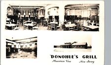 DONOHUE'S GRILL mountain view nj real photo postcard rppc new jersey diner cafe picture