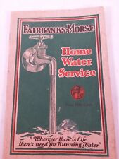 1929 Fairbanks Morse Home Water service  catalog  pamphlet vintage Lose page's  picture