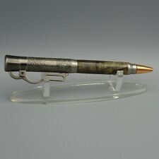 LEVER ACTION RIFLE PEN with BUCKEYE BURL BARREL and NICKEL TRIM picture