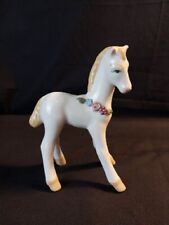 VTG Cordella Ceramic Horse Figurine - Yellow Mane w/ Colorful Flowers - 5.5