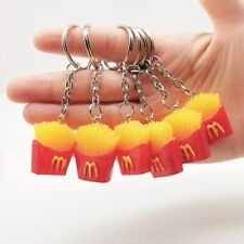 6PC Resin Mini French Fry Charm Keychain Bag Pendant Food Pendant Gift picture