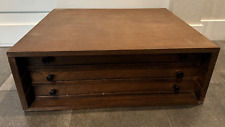 Antique Cutlery Box Wooden Box 3 Drawers for 150+ Serving Silver Storage Chest picture