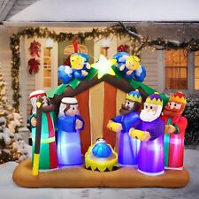 Syncfun 6 ft Christmas Inflatable Nativity Scene with Angels with Build-in LEDs picture