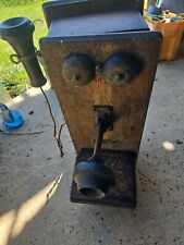 VINTAGE Chicago Telephone Supply Co. Hand Crank Wall Phone Antique Elkhart IN picture