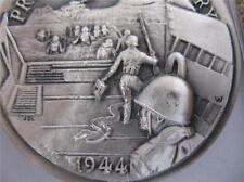 1+OZ LONGINES STERLING SILVER COIN  PRELUDE TO VICTORY D-DAY JUNE 6 1944 + GOLD picture