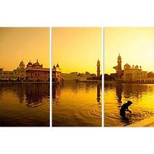 Indian Traditional Golden Temple Art Painting For Home Decor picture