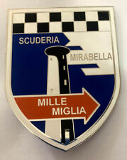 MILLE MIGLIA SCUDERIA MIRABELLA CAR GRILL BADGE EMBLEM AUTOMOBILIA picture