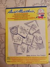 Vintage Aunt Martha's Hot Iron Transfers, 3606. Kitten Tea Towels. Cute  picture