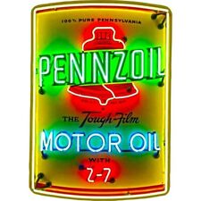 Pennzoil Motor Oil Can  Neon Image Laser Cut Metal Sign (not real neon) picture
