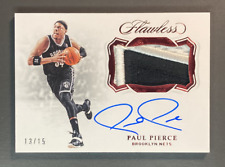 2018-19 Panini Flawless Horizontal Patch Autographs Ruby 13/15 PAUL PIERCE picture