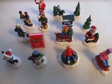 15 Miniature Plastic/Resin Christmas Figurines 1 3/4