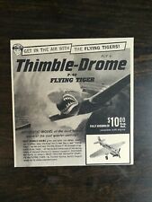 Vintage 1959 Thimble-Drome P-40 Flying Tiger Model Original Ad picture