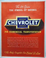 1937 Chevrolet Symbol Of Savings Vintage Print Ad Man Cave Poster Art 30's picture