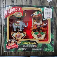 VTG Mr. Christmas Mechanical Collectibles Carousel Ornaments Circus Animals NEW picture