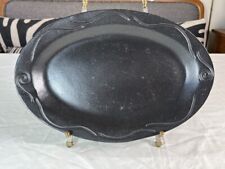 Vintage Oval Black PROFESSIONAL BAKEWARE Serving Tray / Plate - Scroll Design picture