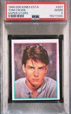 RARE ROOKIE PORTRAIT  Tom Cruise 1986 Ediciones Este Super Stars PSA 2 #207 RC picture