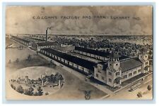View Of C.G. Conn's Factory And Park Elkhart Indiana IN RPPC Photo Postcard picture