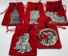 AVON Pewter Ornaments, Fine Collectibles 1993, 1994, 1995, 1996 & 1997 Vintage picture