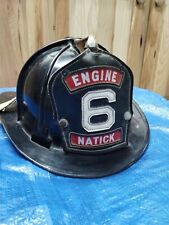 Vintage Fiberglass Fireman Helmet Cairns Natick Mass  picture