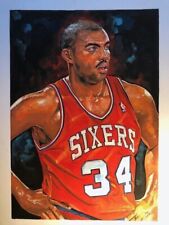 Charles Barkley 15x30 Acrylic Illustration Board Painting by Tim Levandoski picture