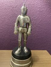 Vintage 1960s Chrome Medieval Knight In Armor Table Lighter picture