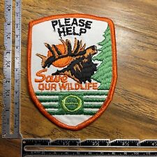 Vintage Patch Please Help Save our Wildlife Ecology picture