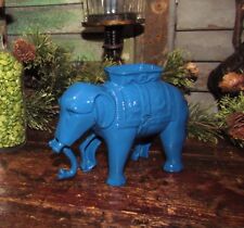 Antique Vtg Williams Cast Iron Circus Elephant w/ Howdah Bank Father Day Gift picture