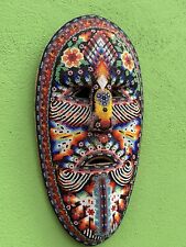 Vintage Huichol Hand Beaded Mask With Owl picture