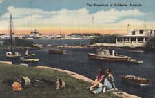 Postcard The Waterfront Saltkettle Bermuda 1952 picture