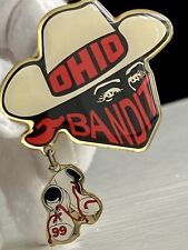 Ohio Bandit Vintage 1999 Dangling 1.75” Tack Pin Cowboy Woman Dangle Shoe 12.74g picture