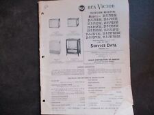 1956 RCA Victor Service Data No. T3 Chassis Nos. KCS98A, C, E, F, J, K, L, or M picture