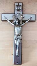 Vintage Parson Crucifix Cross Christian brass Jésus mid century  picture