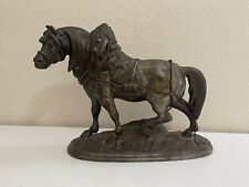 Vintage Antique Spelter Metal Sculpture Statue of Horse Trotting picture